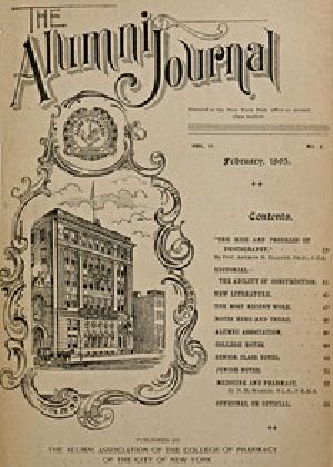 [Gutenberg 52977] • The Alumni Journal of the College of Pharmacy of the City of New York, Vol. II, No. 2, February, 1895